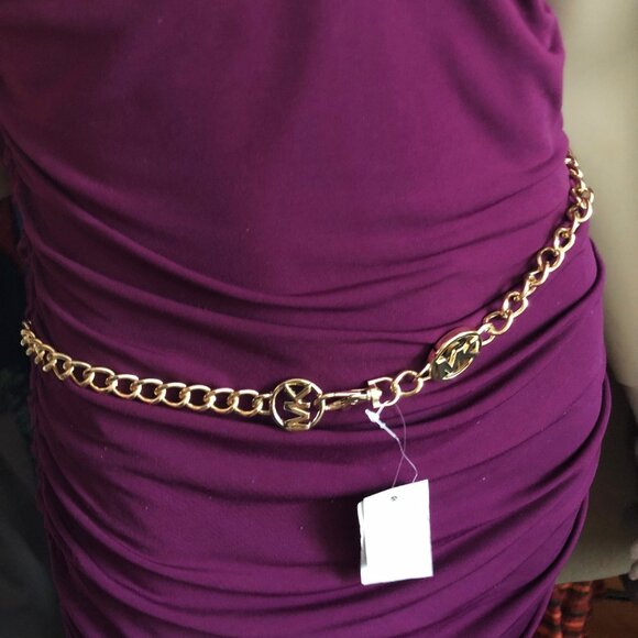 Metal Gold Tone Chain Belt NWT by Michael Kors - Picture 5 of 11